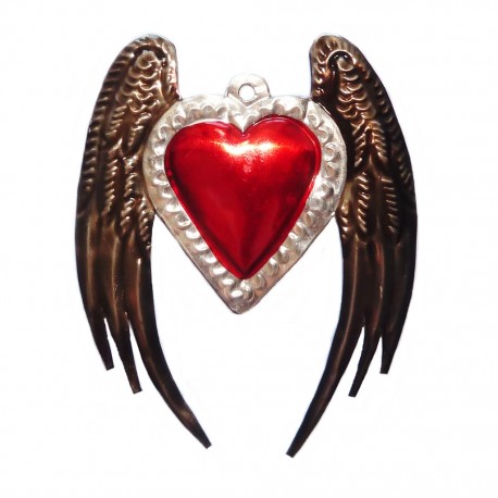 heart sacred wings angel tin frida casa hearts mexican larger