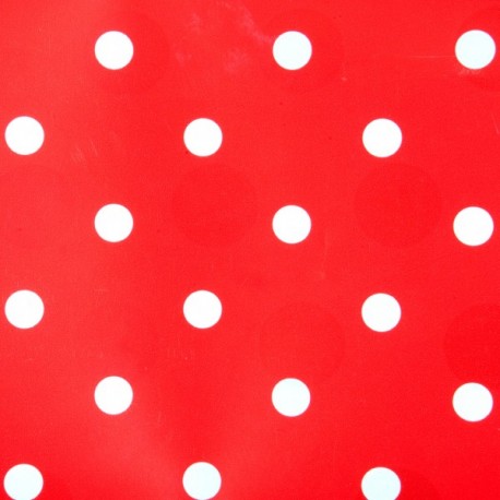 Self adhesive foil red with polka dots