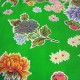 Green Crisantemos oilcloth