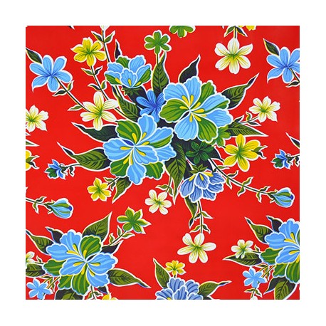 Red Hibisco oilcloth