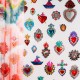 Ex voto sagrado corazón con flores