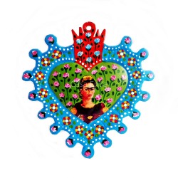 Frida Kahlo sacred heart blue