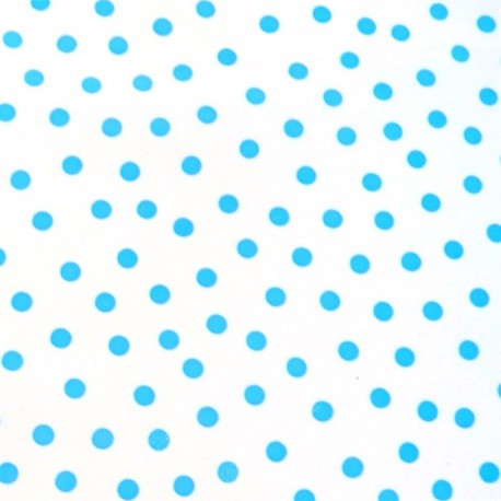 Blue Polka dots oilcloth