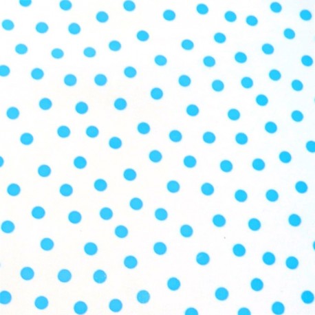 Blue Polka dots oilcloth