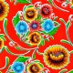 Red Dulce flor oilcloth