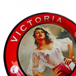 Sous-verre vintage bière Victoria avec pin-up rétro sexy