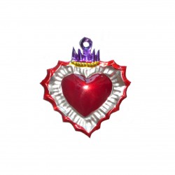 Ex voto coeur sacré avec halo rouge