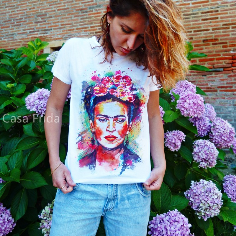 Frida Kahlo T-shirt - Frida flowers - Frida