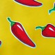 Toile cirée Chiles jaune - Toile enduite mexicaine avec piments - Casa Frida