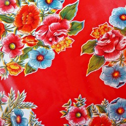 Red Ramilletes oilcloth