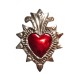 Tin sacred heart with spiked halo - Religous decor - Casa Frida