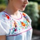 Blouse mexicaine blanche - Tunique brodée taille M - Casa Frida