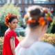 Blusa mexicana rojo - Túnica bordada con flores - Casa Frida