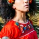 Mexican blouse red - Embroidered shirt with flowers - Casa Frida