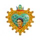 Yellow Frida Kahlo Painted heart