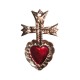 Sagrado corazón con flor y 3 hojas