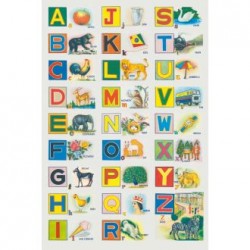 Poster Illustrated alphabet