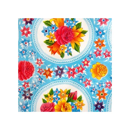 Oilcloth offcut Rosario Blue