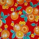 Oilcloth Naranjas Red
