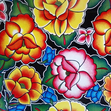 Wachstuch Tehuana Schwarz