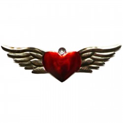 Sagrado corazón con alas grandes