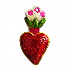 Coeur sacré à fleurs Vert