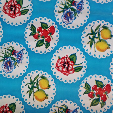 Oilcloth Granadas Blue