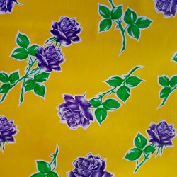 Yellow Rosas oilcloth