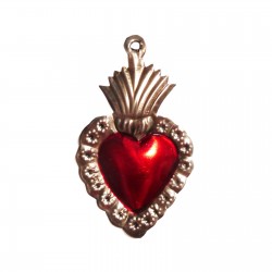 Sagrado corazón con flores