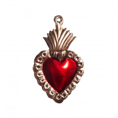 Coeur sacré à bordure fleurie