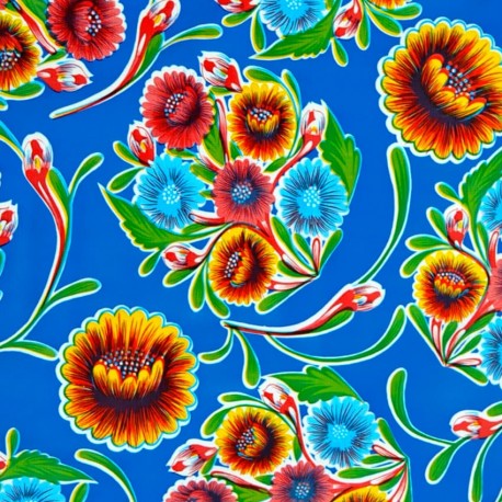 Wachstuch Dulce flor Königsblau