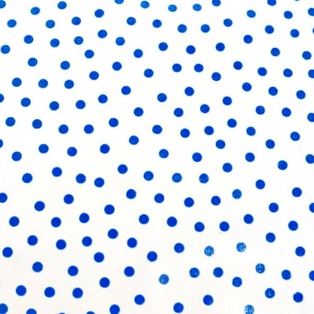 Royal blue Polka dots oilcloth