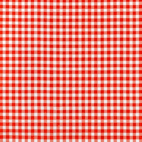 Red Gingham oilcloth