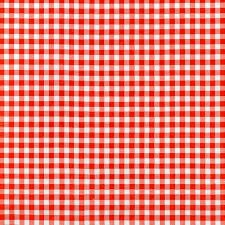 Red Gingham oilcloth