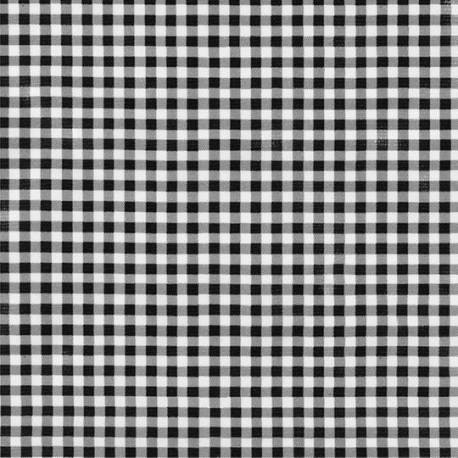 Black Gingham oilcloth