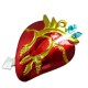 Anatomical heart tin ornament