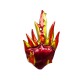 Flaming heart tin ornament