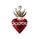 Tin sacred heart with crown of thorns