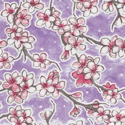 Lilac Flor de cerezo oilcloth