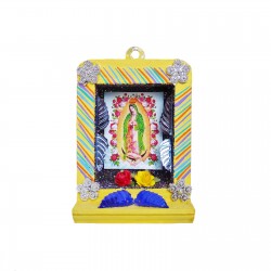 Pequeño nicho Virgen de Guadalupe Amarillo