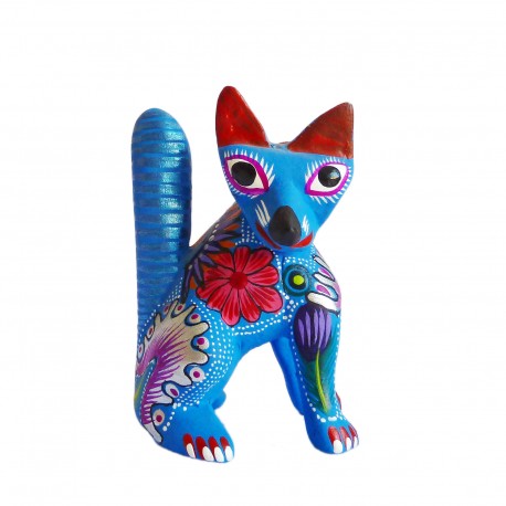 Alebrije Renard bleu