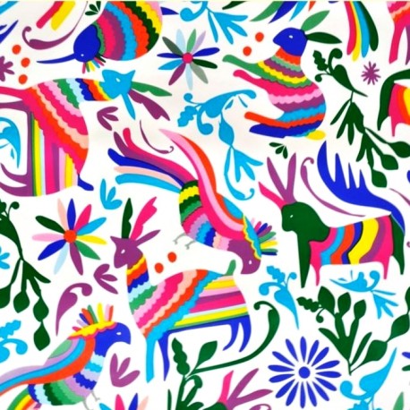 Oilcloth Otomi White