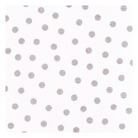 Silver Polka dots oilcloth