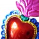 Coeur sacré à grande flamme Rose