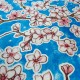 Royal blue Flor de cereza oilcloth