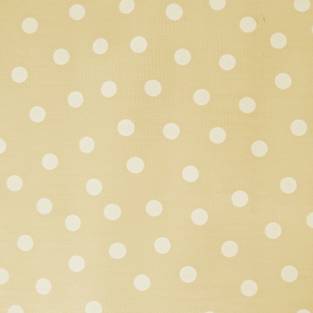 Tan Polka dots oilcloth