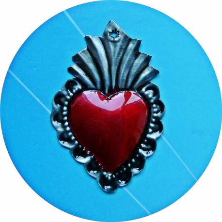 Ex voto coeur sacré avec grande flamme