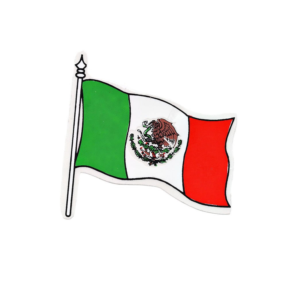 Mexican flag sticker - Car decoration from Mexico - Casa Frida