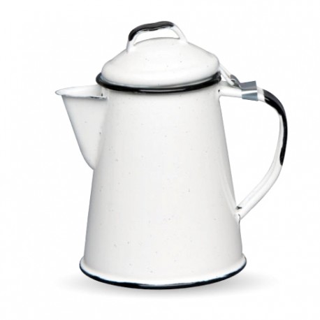 Cafetera esmaltada retro Blanco - Vajilla mexicana - Casa Frida