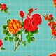 Turquoise Rosedal oilcloth offcut